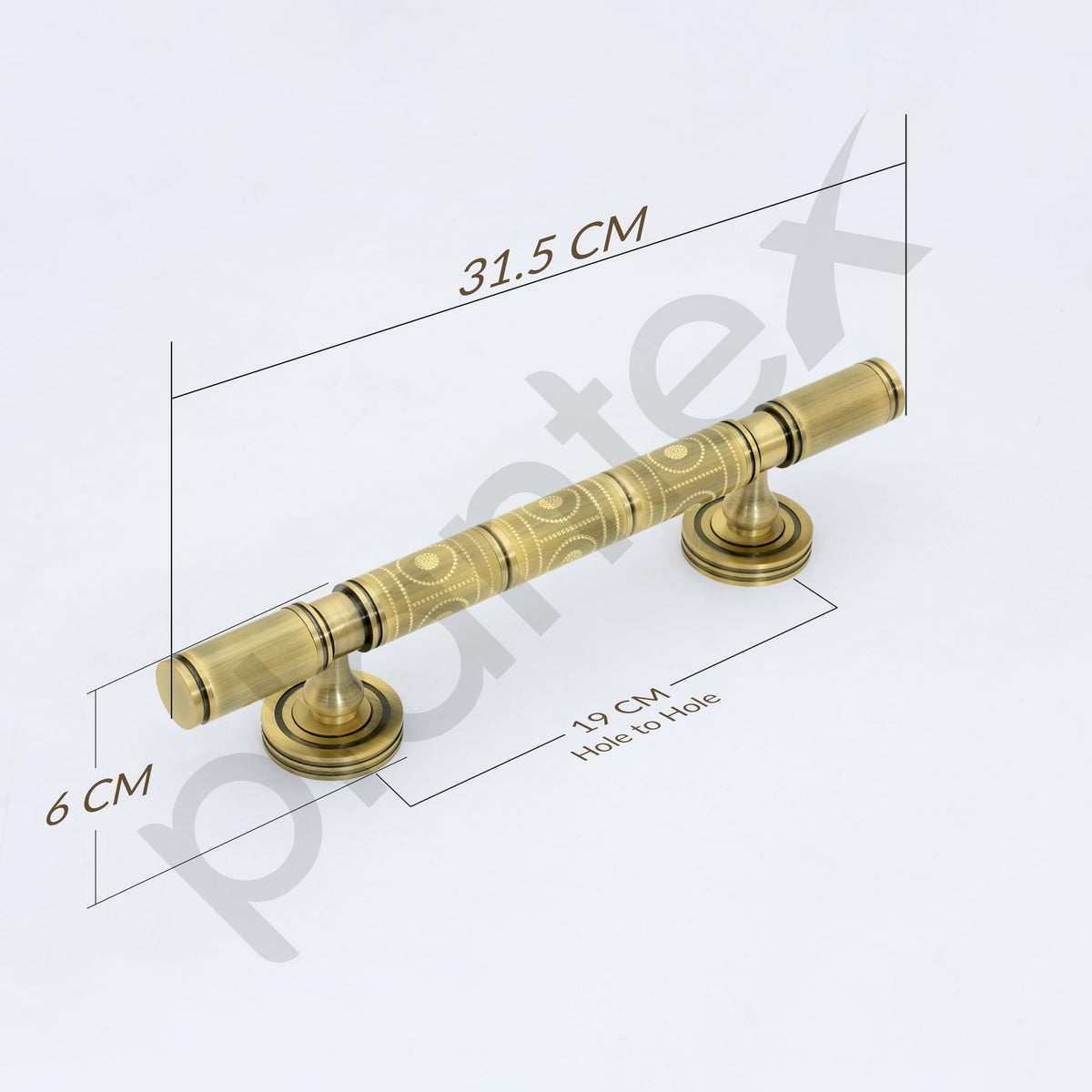 Plantex Door Handle/Pure Brass Main Door Handle/12 inch Pull-Push Handle for Home & Office/3 Years Warranty Pack of 1 (S - 138, Brass Antique)-2