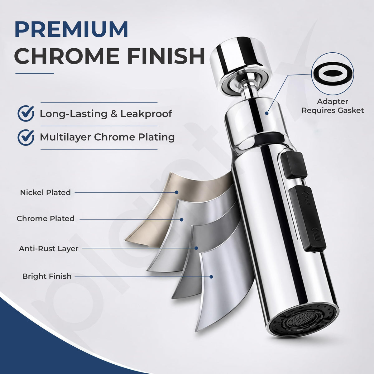 Plantex Tap Extension for Kitchen Sink/360° Swivel Kitchen Sink Faucet Aerator/3 Anti-Splash Modes Sprayer/Upto 70% Water Saving - Pack of 1 (Chrome)-6