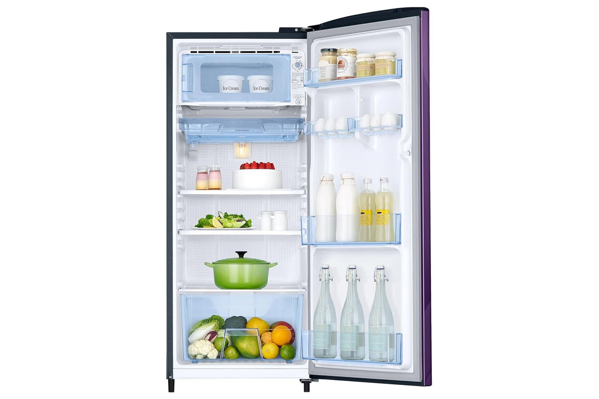 Samsung 183 L, 3 Star, Digital Inverter, Direct-Cool Single Door Refrigerator (RR20H1723WB/HL, Wild Lily Blue, Single Touch Defrost, 2026 Model)-5