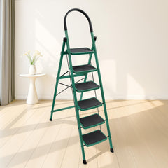 Plantex Premium 4 Step Steel Ladder/Ladder for Home/Wide Anti-Skid Wide Step Ladder/Capacity Upto 150 Kg (Blue & Black)