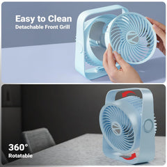 ZEBRONICS Heat Buster 300, Portable Desk Fan, Upto 13h Backup, 3600mAh Rechargeable Battery, 360° Rotatable fan, 4 Speed + 1 Breeze Mode-6