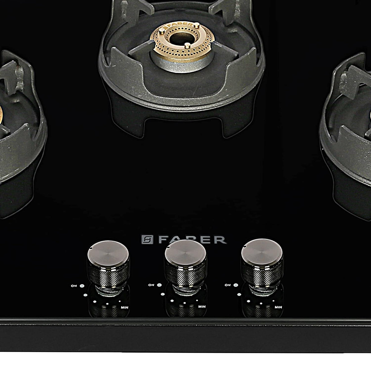Faber 75 cm,3 Burner Gas stove (NiOS DLX 753 BB BK) Maual Ignition, Black
