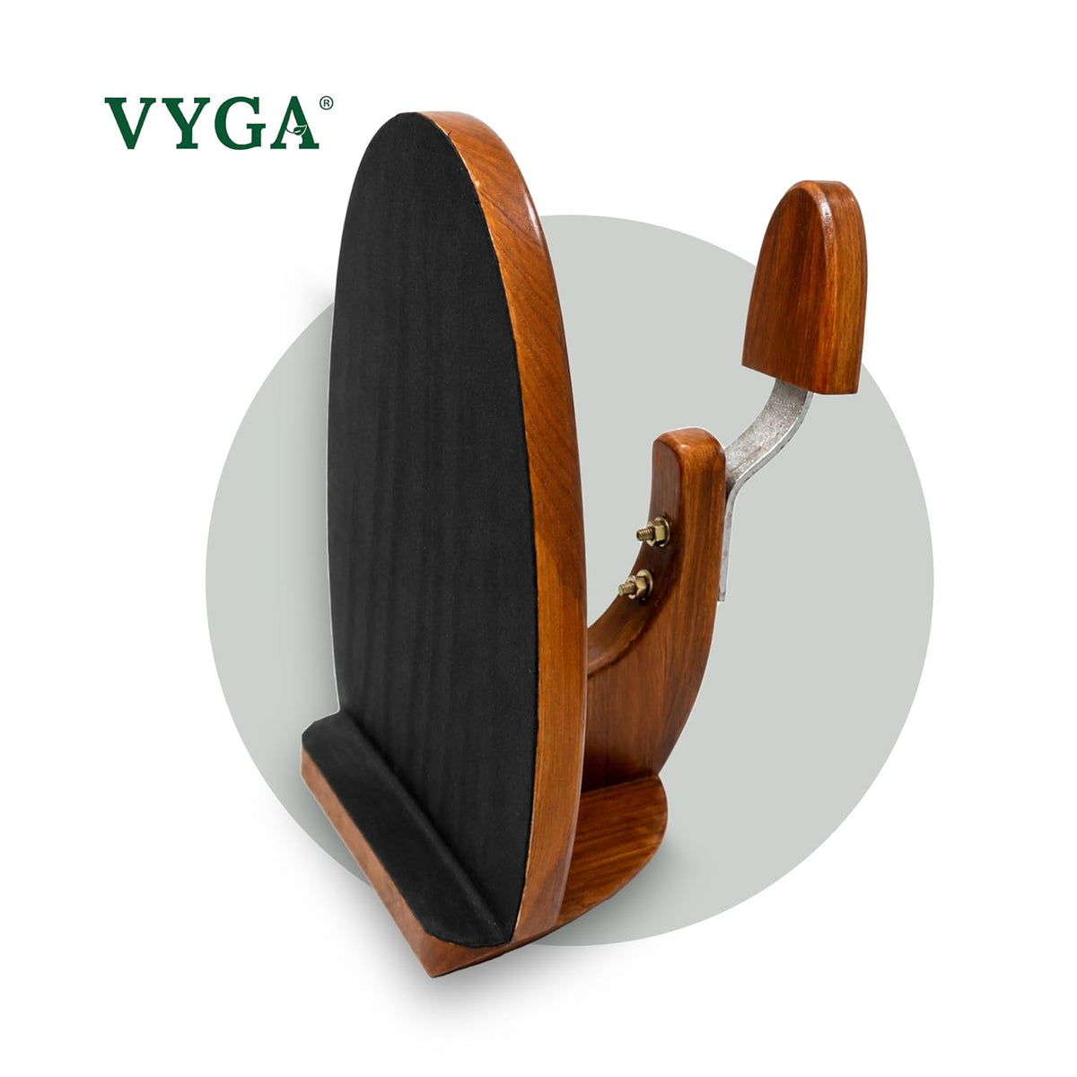 Vyga Curv Teakwood Coconut Scraper with Protection Cap