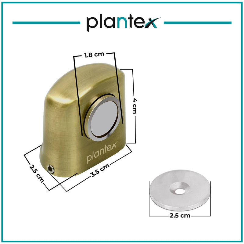 Plantex Door Catch Holder for Home/Office/Hotel/Door Stopper for Home/Magntic Door Stopper/Stops for Main Door - Set of 4 (193-Brass Antique)-3
