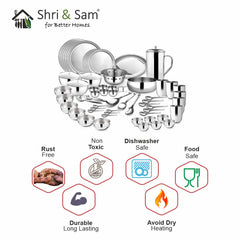 Stainless Steel 72 PCS Dinner Set (6 People) Majestic