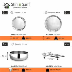 Stainless Steel 72 PCS Dinner Set (6 People) Majestic