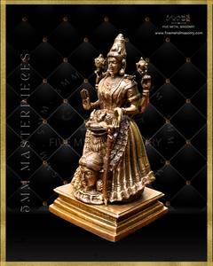 Kollur Mookambika  Panchaloha Bronze Icon - 5"-  Masterpieces Collection