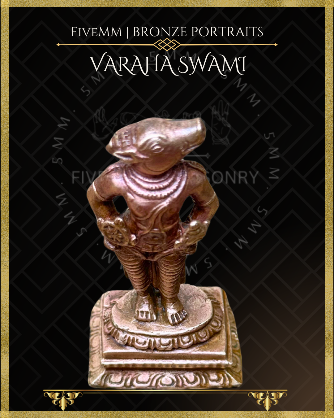 Varaha Panchaloha Bronze Icon - 2.5"