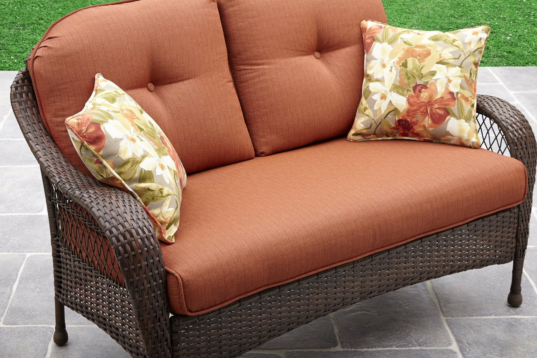 Dona Outdoor Sofa Set 2 Seater, 2 Single seater and 1 Center Table (Dark Brown)