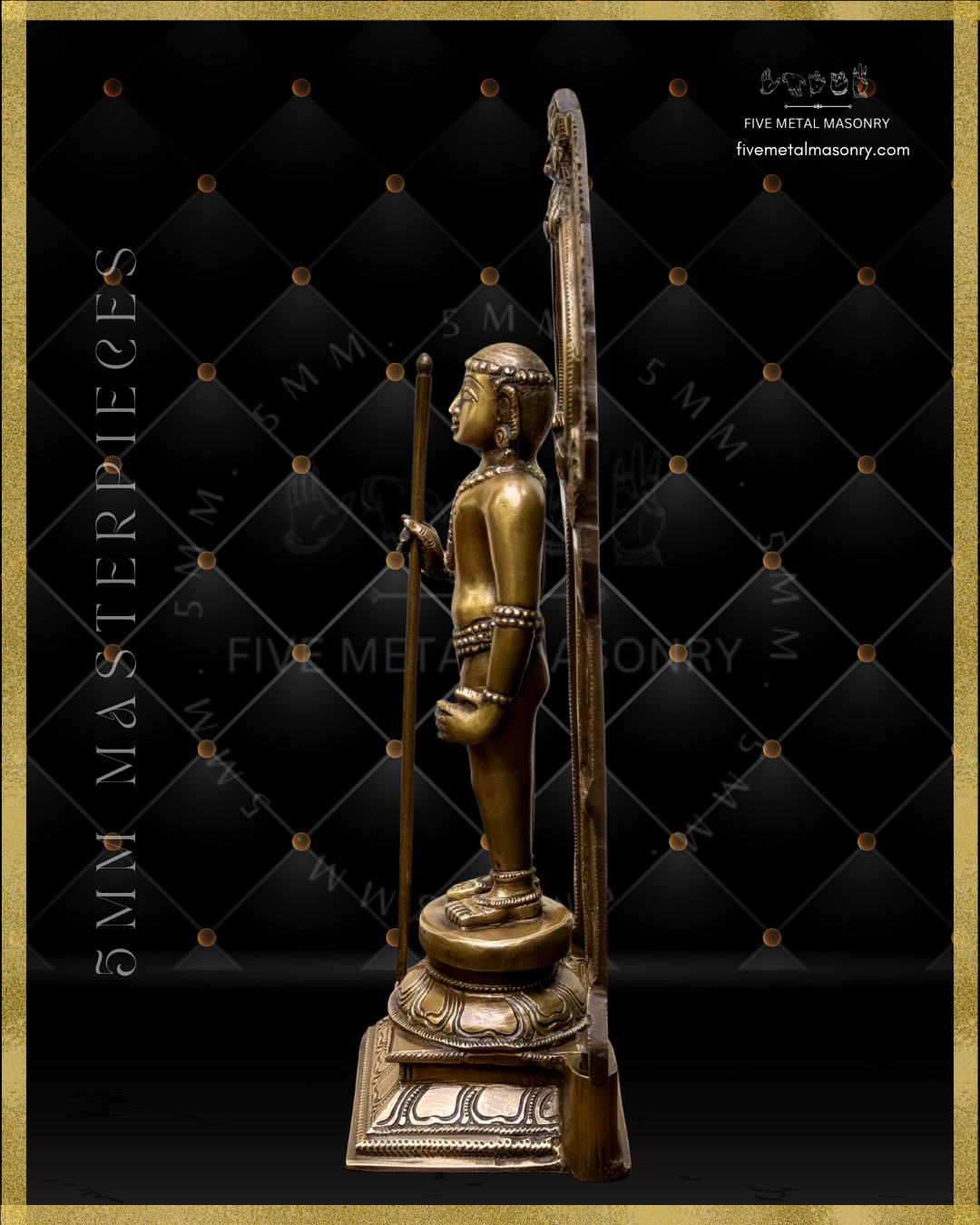 Dhandayudhapani Murugan Panchaloha Bronze Icon - 13" with arch - Masterpieces Collection