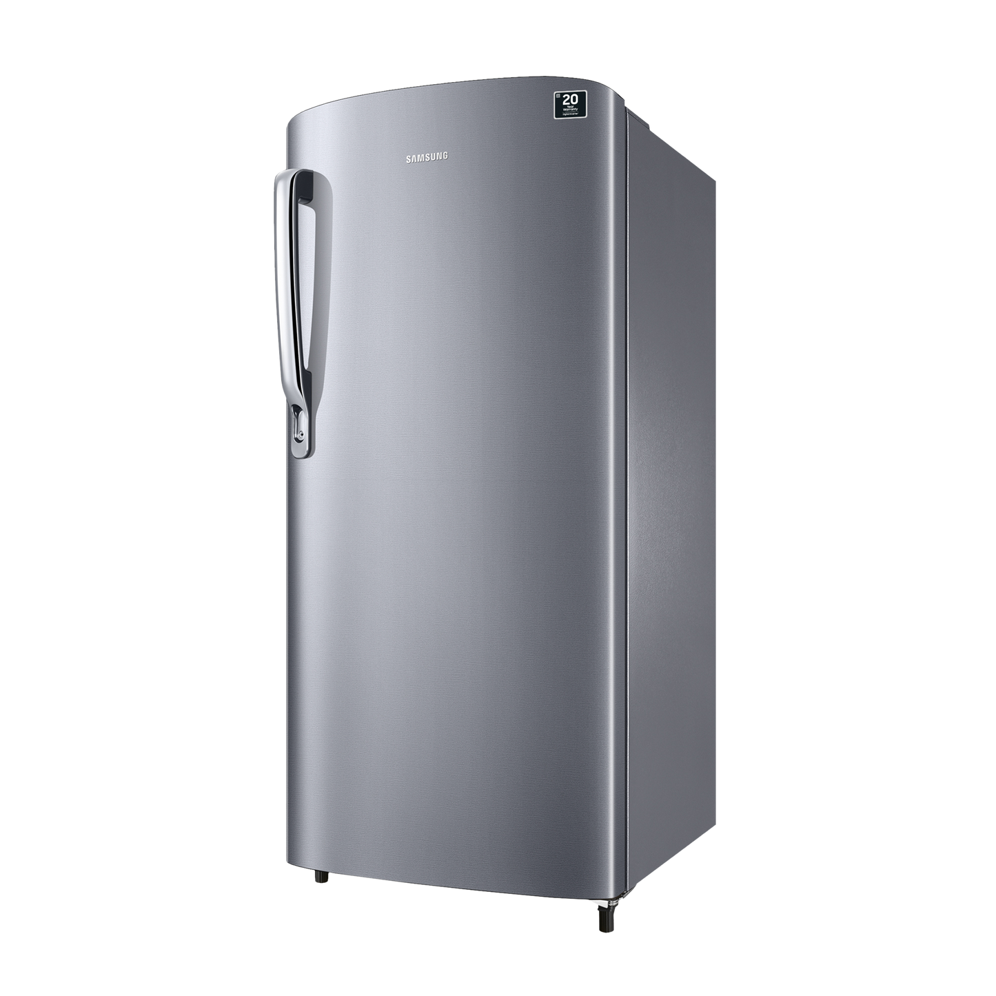 SAMSUNG Stylish Grande 183 Litres 2 Star Direct Cool Single Door Refrigerator with Stabilizer Free Operation (RR20C2412GS/NL, Grey Silver)