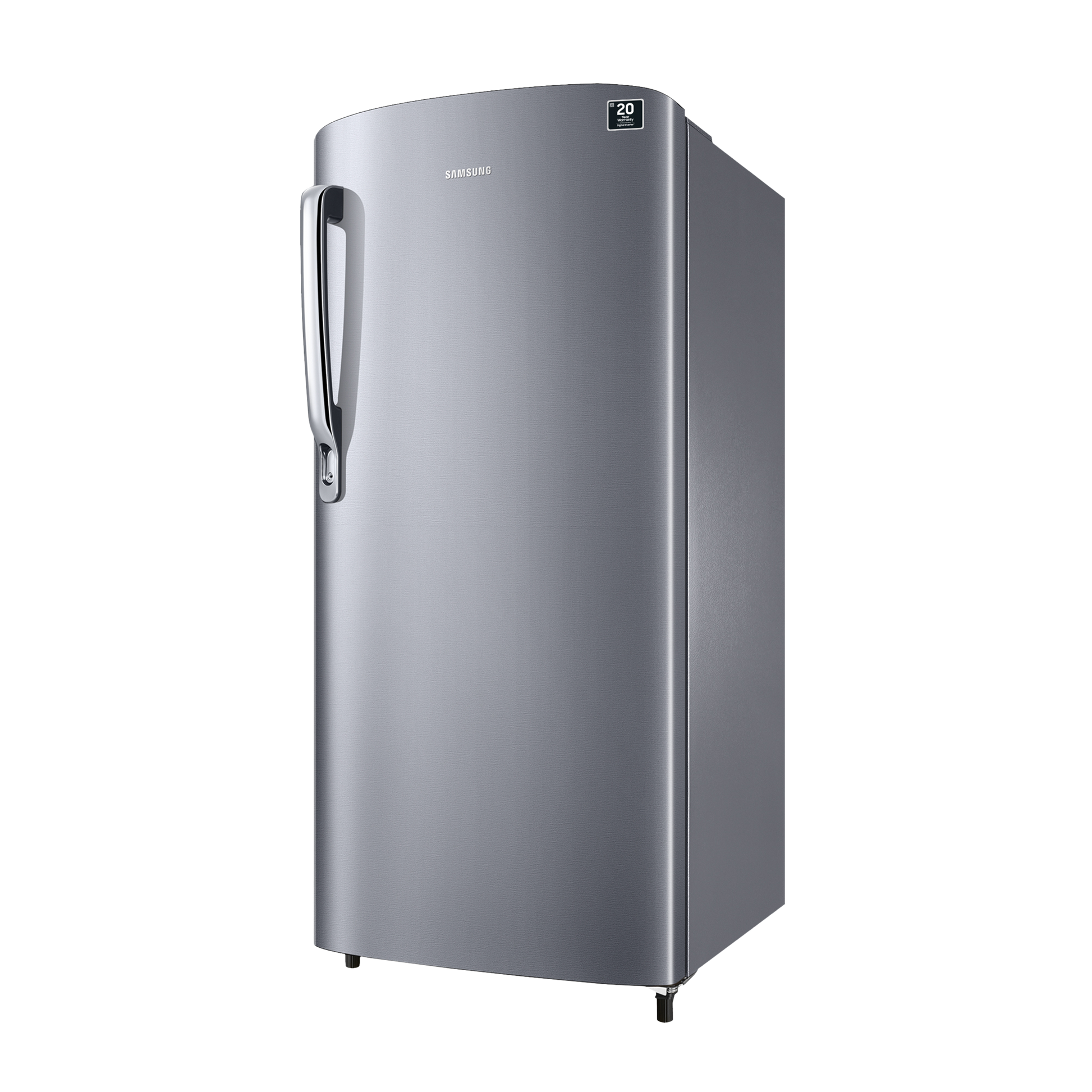 SAMSUNG Stylish Grande 183 Litres 2 Star Direct Cool Single Door Refrigerator with Stabilizer Free Operation (RR20C2412GS/NL, Grey Silver)