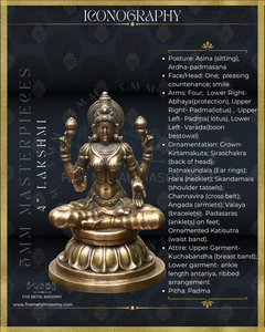 Lakshmi Panchaloha Bronze Icon - 4"-  Masterpieces Collection