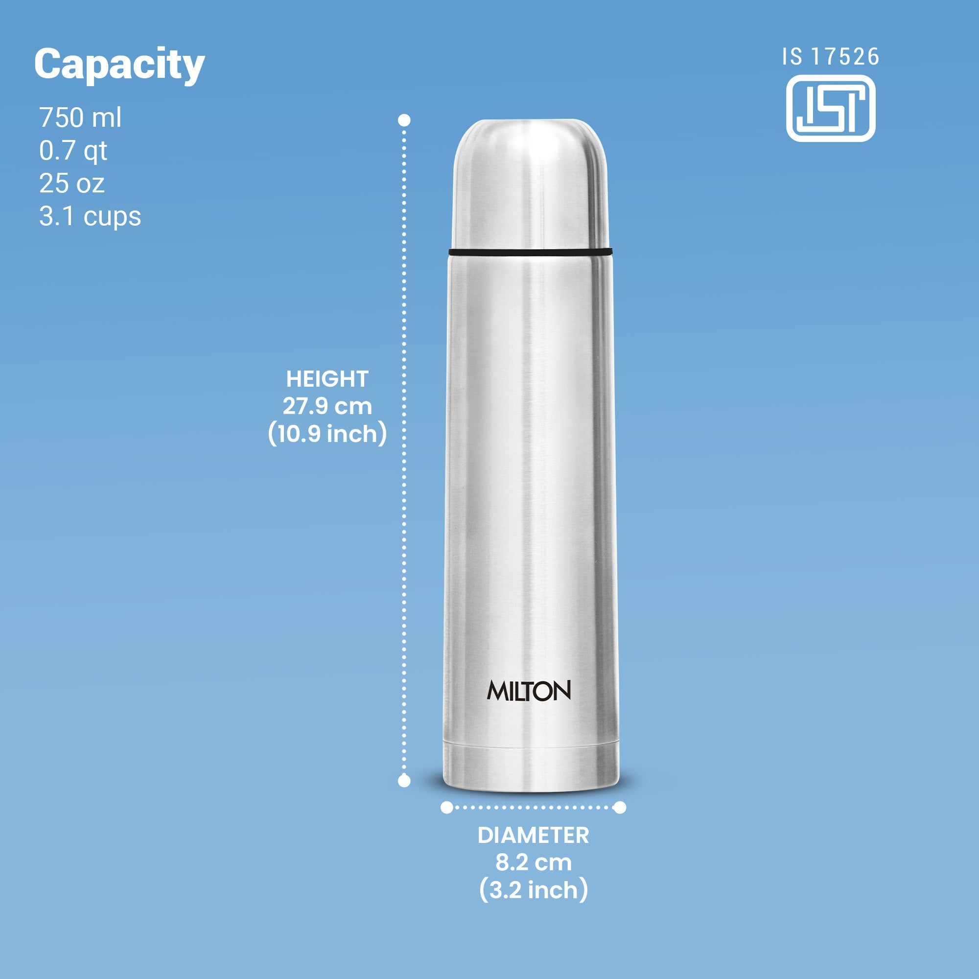 Personalized Flip Lid Thermosteel Bottle (Milton)