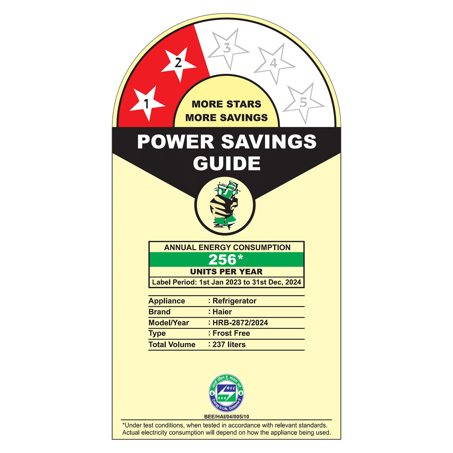 Haier 237 Litres 2 Star Frost Free Double Door Bottom Mount Convertible Refrigerator with Turbo Icing (HRB-2872IBMS-P, Moon Silver)