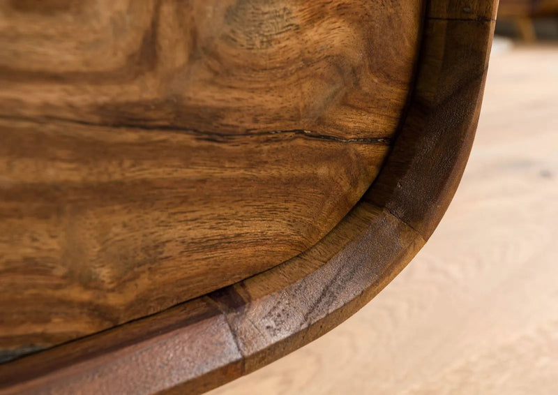 Mid-Century Sheesham Wood Low Media Console