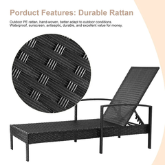 Baxter Outdoor Swimming Poolside Lounger (Black)