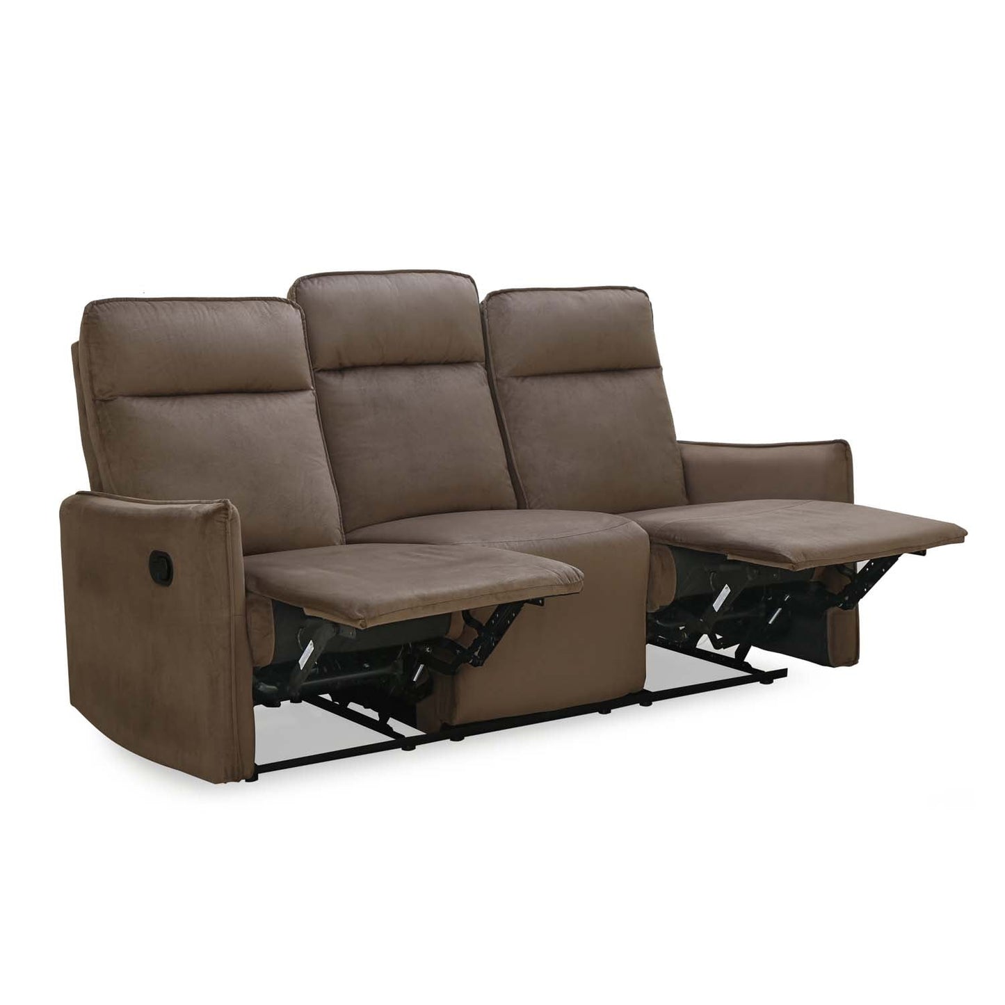 Nilkamal Carlton 3 Seater Manual Recliner (Light Brown)