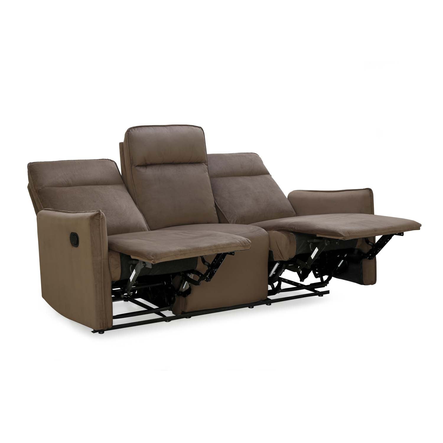 Nilkamal Carlton 3 Seater Manual Recliner (Light Brown)