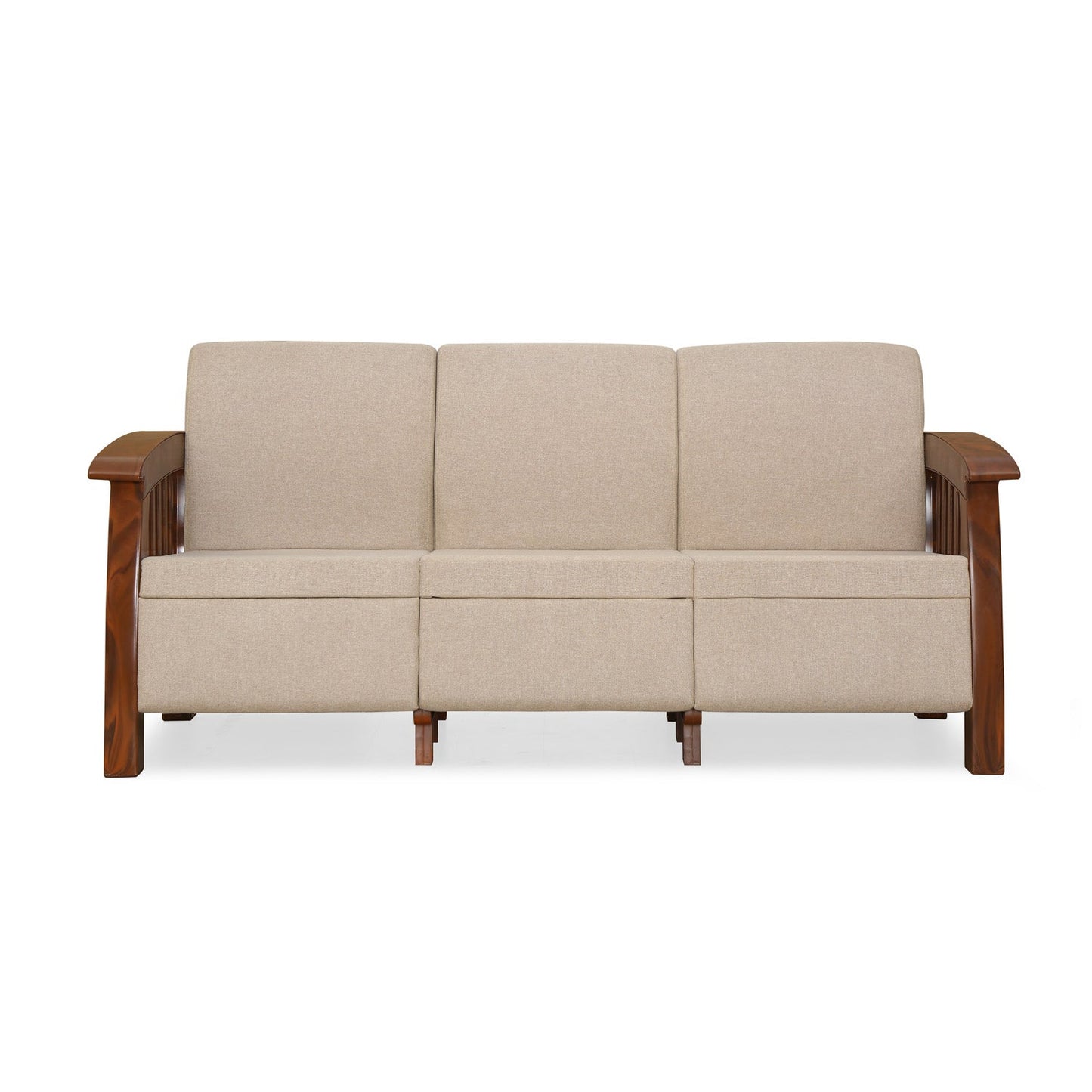 Nilkamal Aspire 3 Seater Plastic Sofa (Walnut)