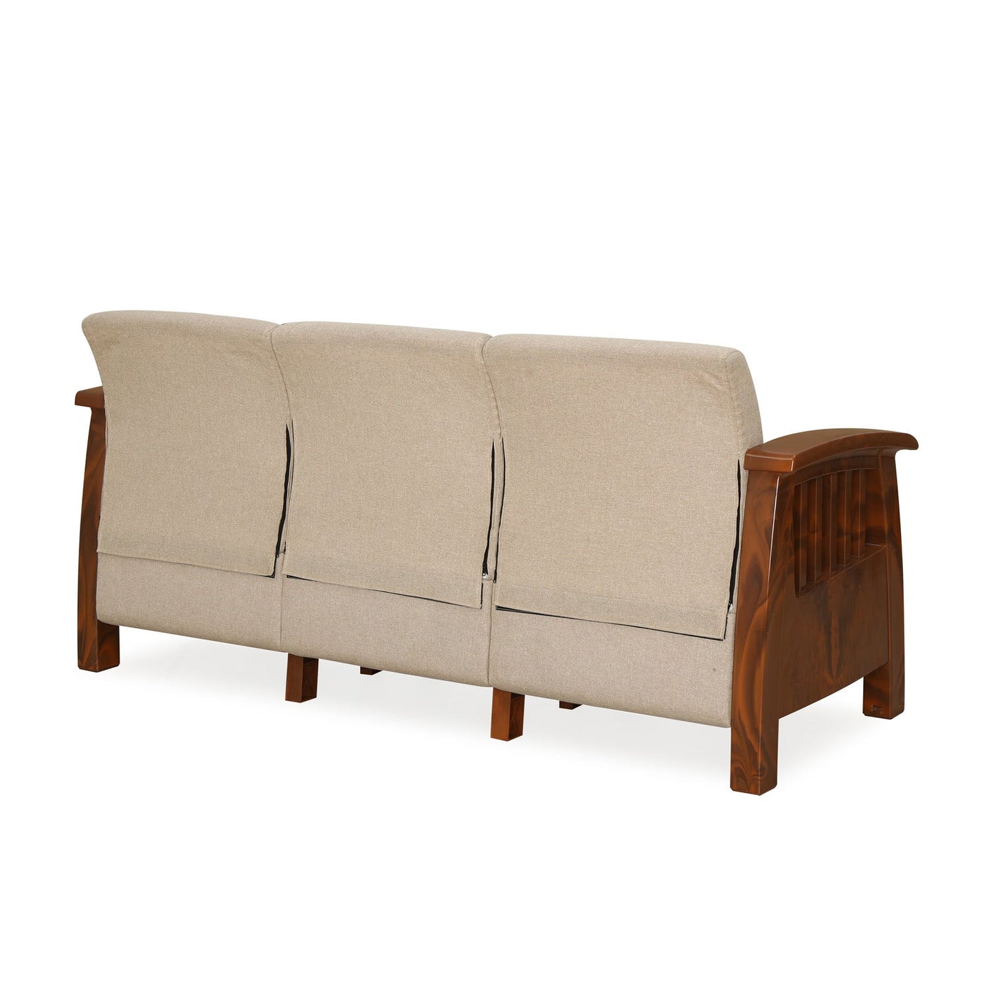 Nilkamal Aspire 3+1+1 Seater Plastic Sofa Set (Walnut)