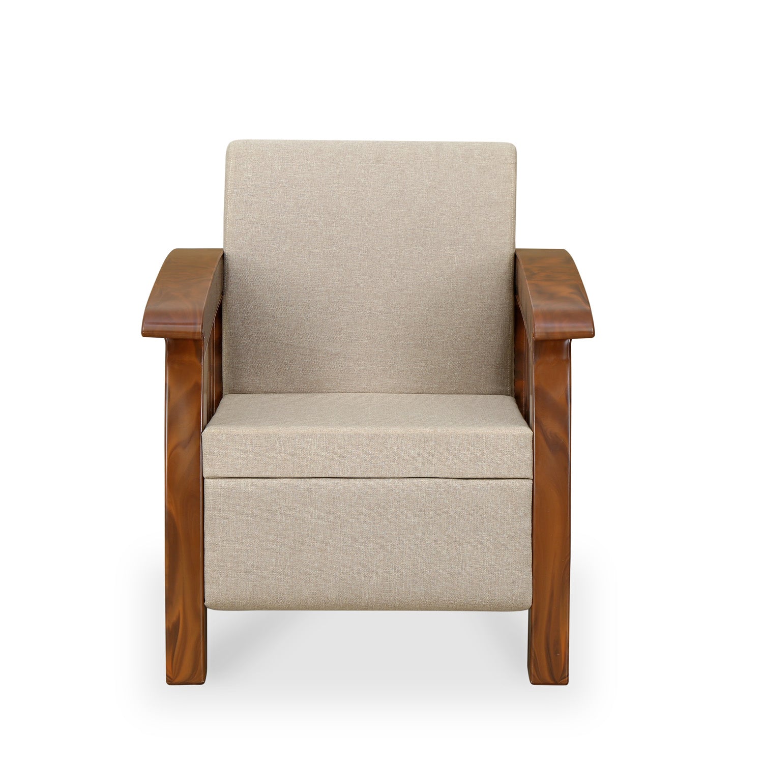 Nilkamal Aspire 3+2+1 Seater Plastic Sofa Set (Walnut)