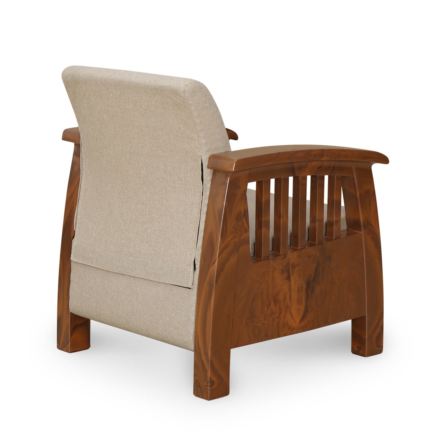 Nilkamal Aspire 3+2+1 Seater Plastic Sofa Set (Walnut)