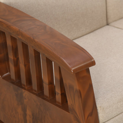 Nilkamal Aspire 2 Seater Plastic Sofa (Walnut)