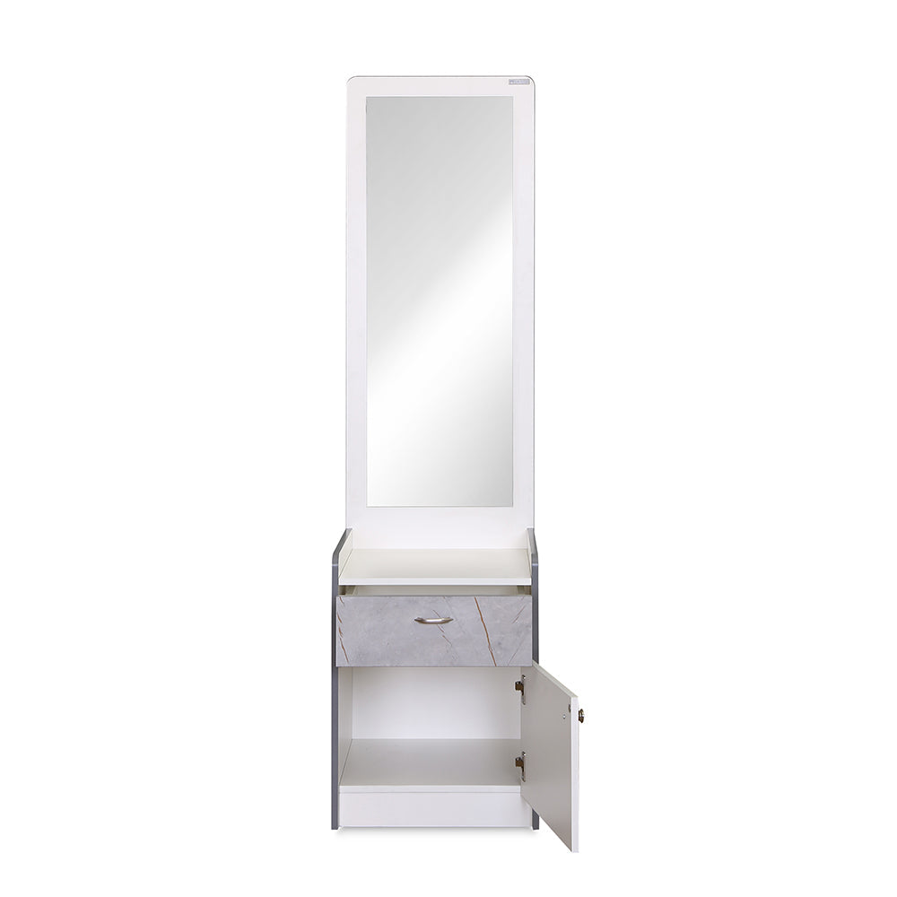 Nilkamal Marbito Dresser With Mirror (White)