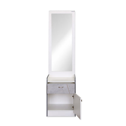 Nilkamal Marbito Dresser With Mirror (White)