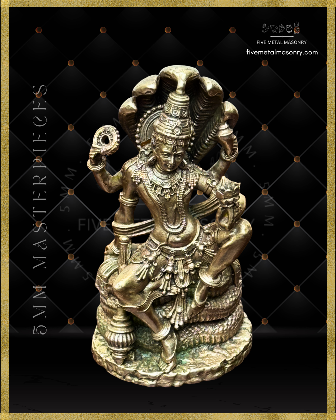 Vaikunta Narayana Panchaloha Bronze Icon - 4"-  Masterpieces Collection