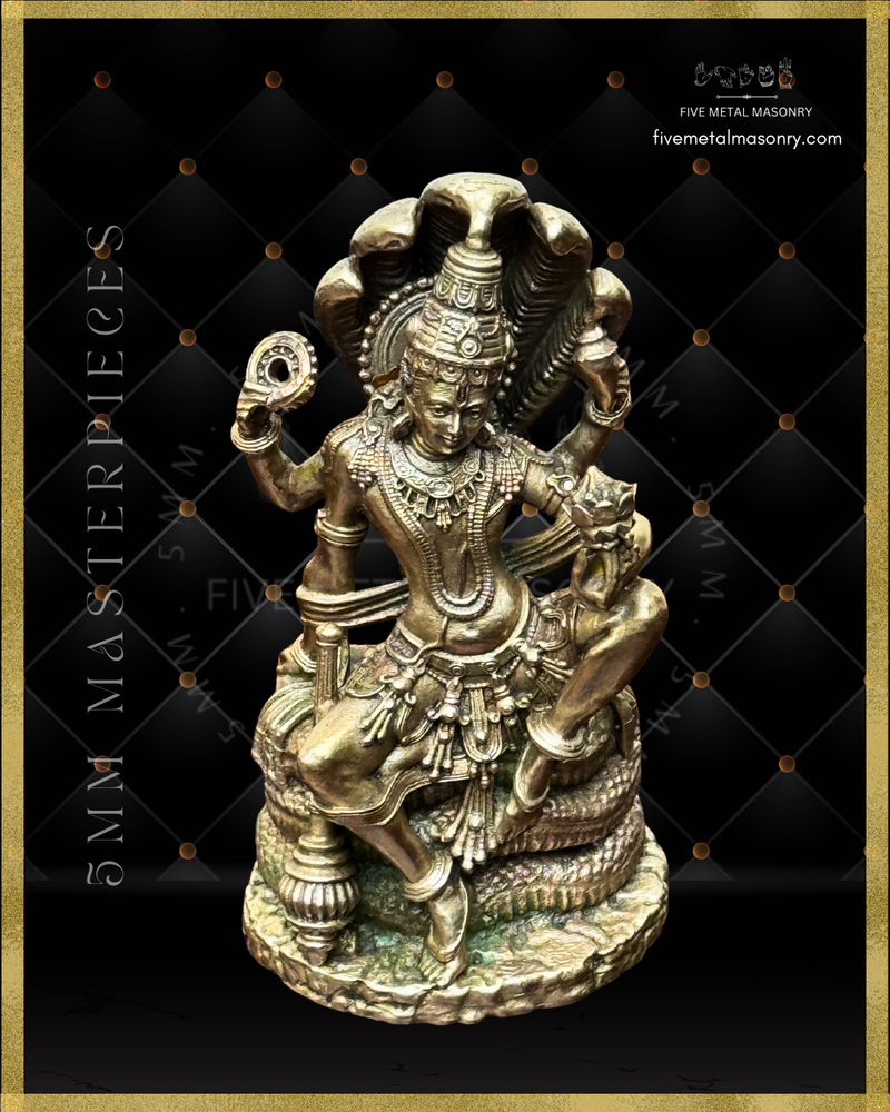 Vaikunta Narayana Panchaloha Bronze Icon - 4"-  Masterpieces Collection