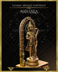 Ayodhya Ramlalla Panchaloha Bronze Icon - 6" with arch