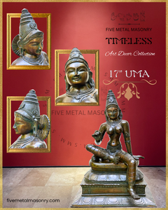 Parvati: Boga Shakti Panchaloha Bronze Icon - 17"- Timeless Collection