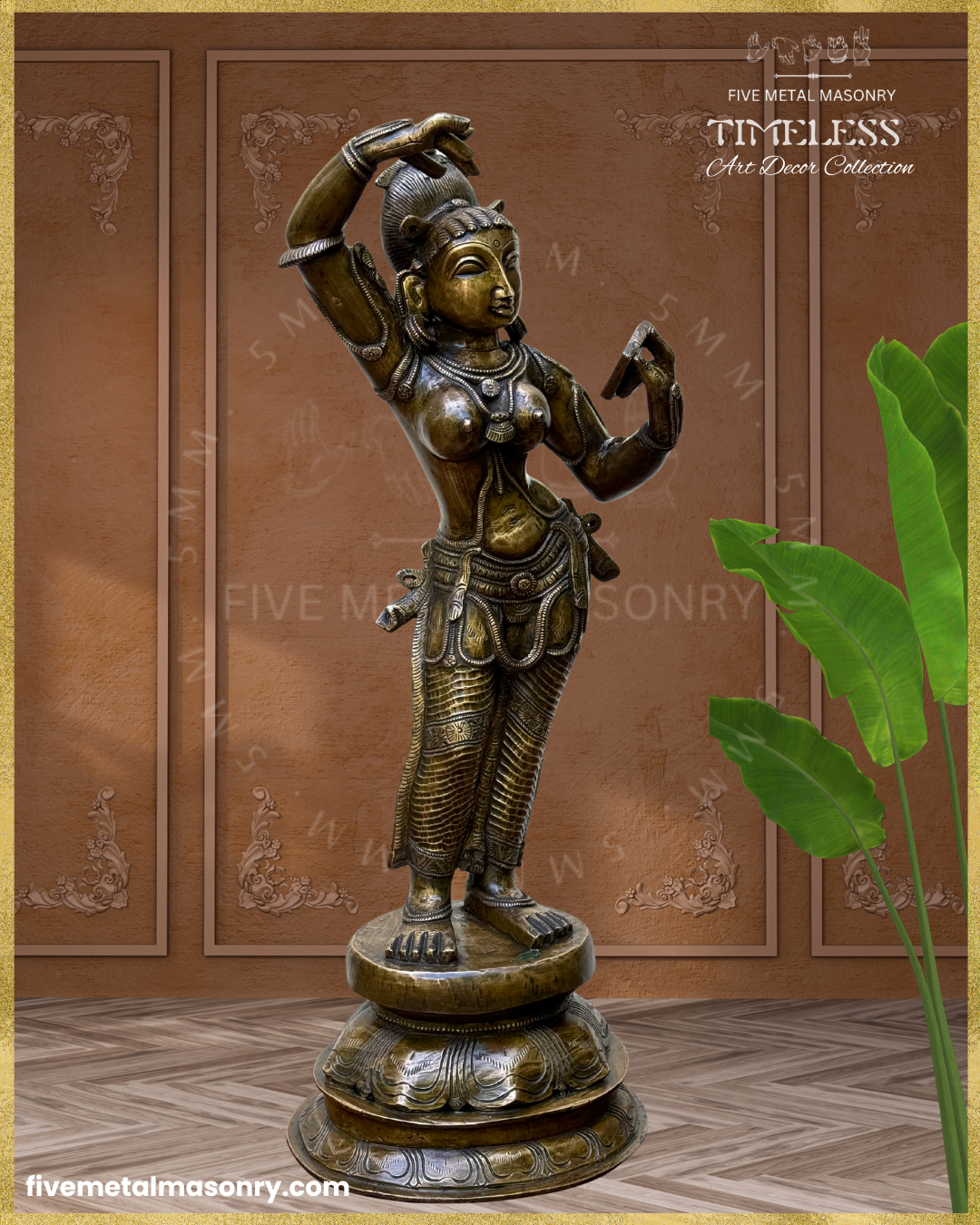 Darpana Sundari  Panchaloha Bronze Icon - 24"- Timeless Collection