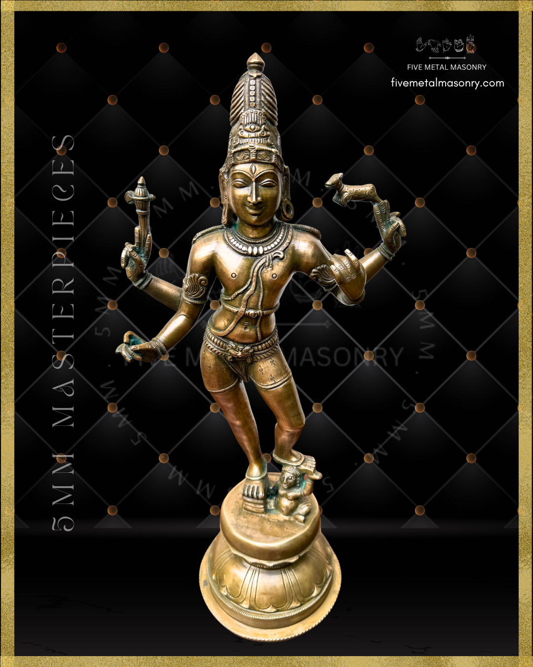 Vinadhara Dakshinamurti Shiva Panchaloha Bronze Icon - 16" - Masterpieces Collection