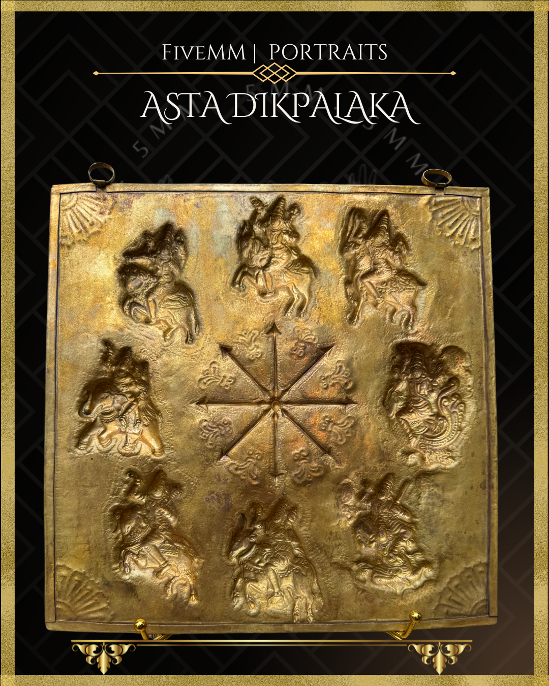Asta Dikpalaka - Guardians of Eight Cardinal Directions - 12" x 12”