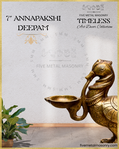 Hamsa/Annapakshi Deepam Panchaloha Bronze Icon - 7"- Timeless Collection