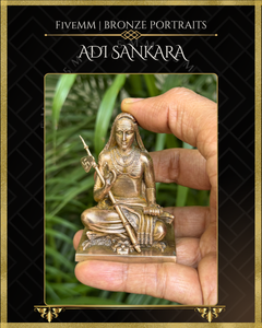 Adi Shankaracharya - 3" Panchaloha Bronze Icon