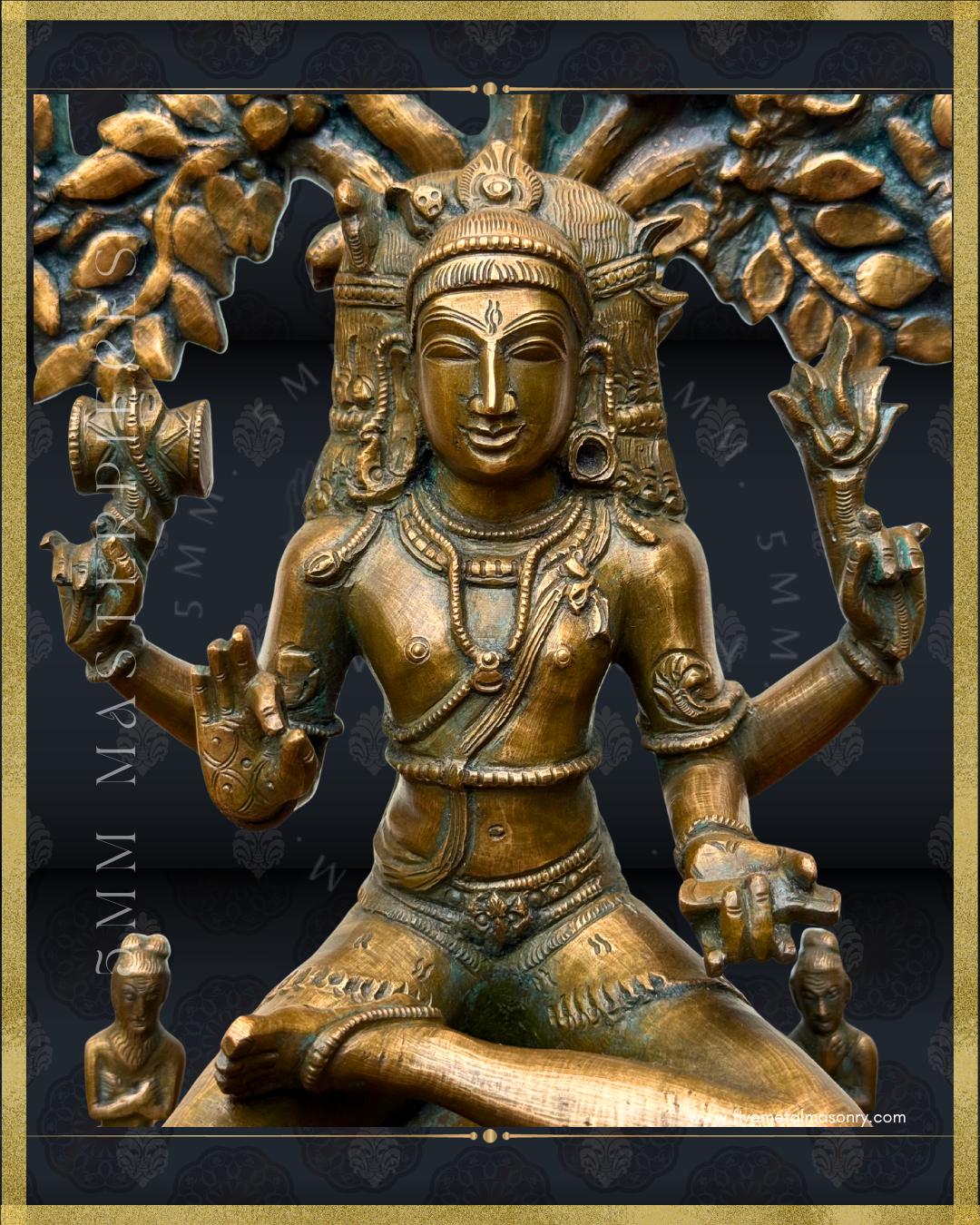 Dakshinamurti Shiva Panchaloha Bronze Icon - 13"-  Masterpieces Collection