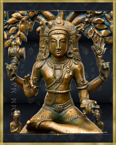Dakshinamurti Shiva Panchaloha Bronze Icon - 13"-  Masterpieces Collection