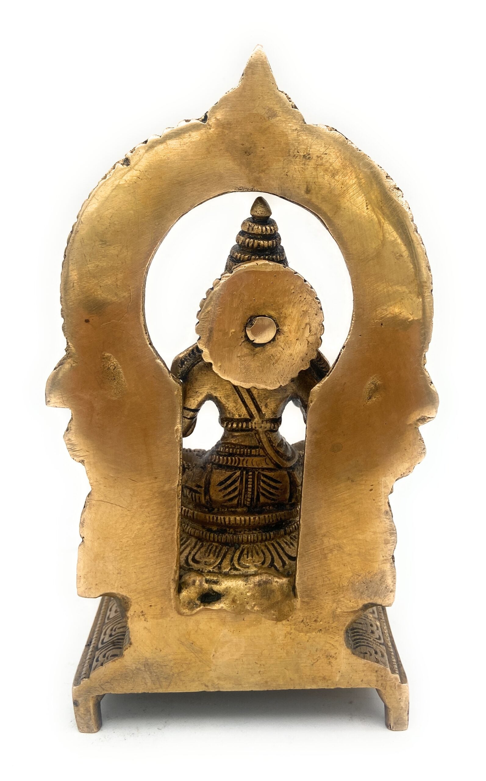 Handcrafted Brass Annapurna Devi Idol – Peetal Annapurneshwari | Kashi Annapoorani | Tamil Annapurna Thayar Murti for Pooja, Home Temple & Gift, Gold, 8.5 Inch, 1 Piece