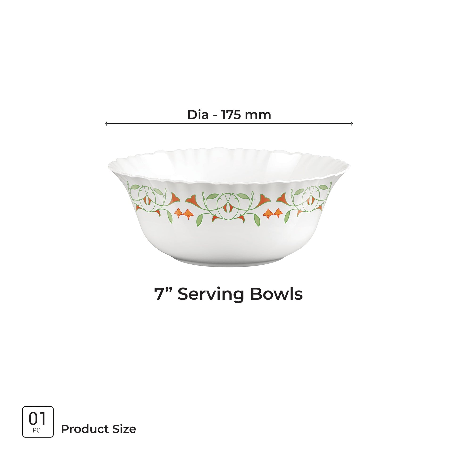 Aurelia Collection Serving Bowl 1 Pc - MEENA (Treo by Milton)