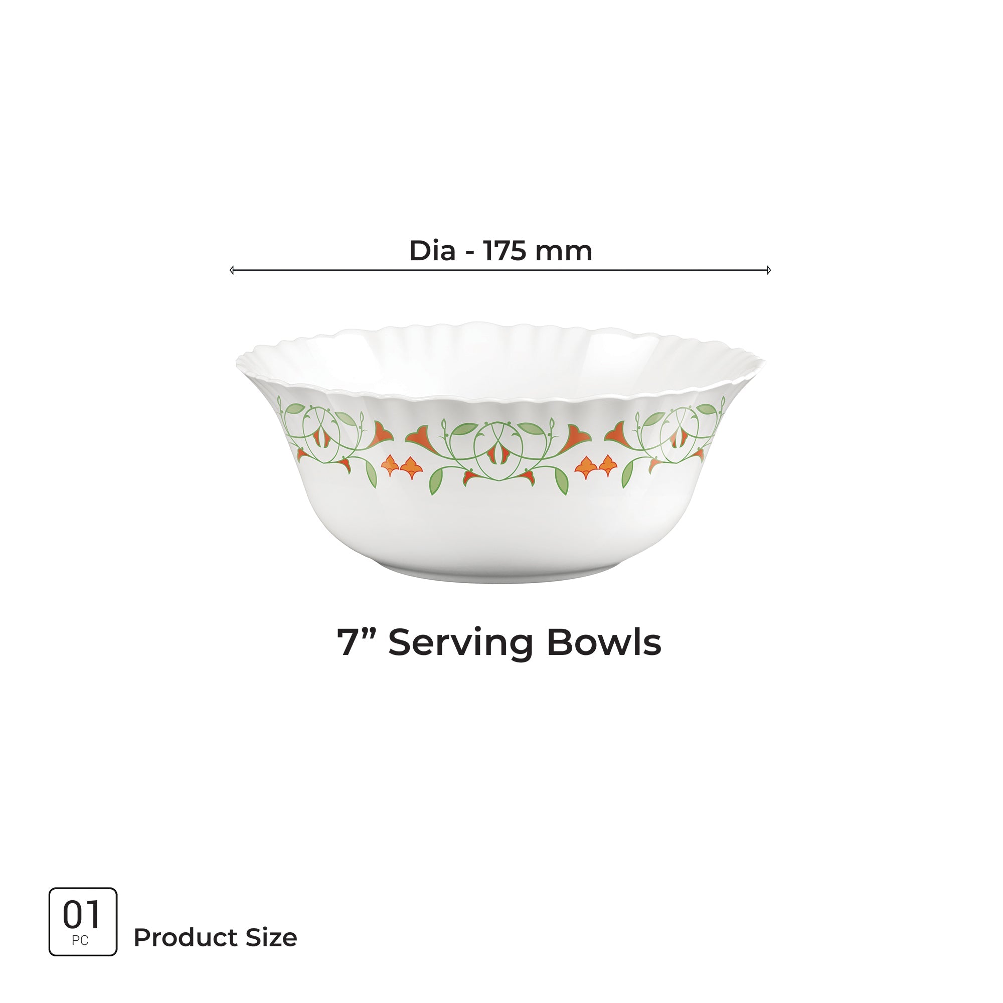 Aurelia Collection Serving Bowl 1 Pc - MEENA (Treo by Milton)
