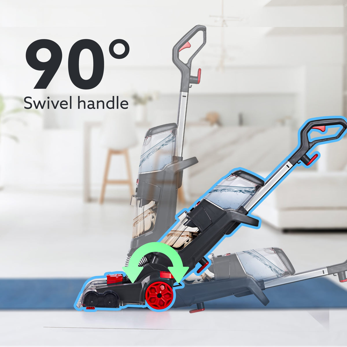 AGARO Elite Upright Wet & Dry Carpet Cleaner, 800W, 13.5 kPa Suction Pressure, 2 in 1 Handheld Carpet Spot Cleaner Machi