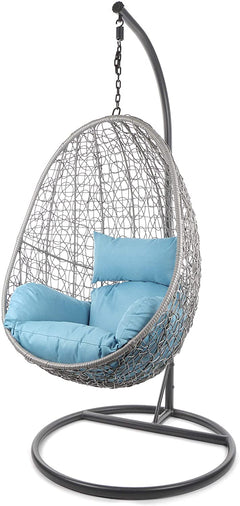 Calabresi Single Seater Hanging Swing With Stand For Balcony , Garden Swing (Dark Grey)