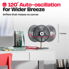 All-day Wireless Rechargeable Table Fan with Mood Light and Magnetic Remote | LĪT [v3]