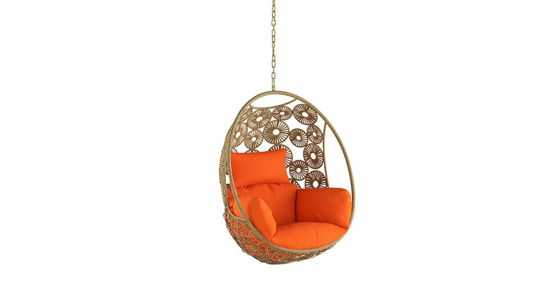 Luoni Single Seater Hanging Swing Without Stand For Balcony , Garden Swing (Honey)