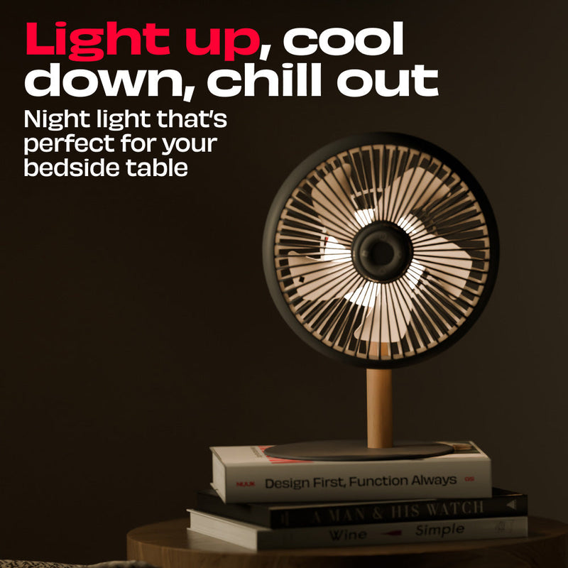 LIT v2 | All Day Wireless™ Rechargeable Table Fan with Mood Light