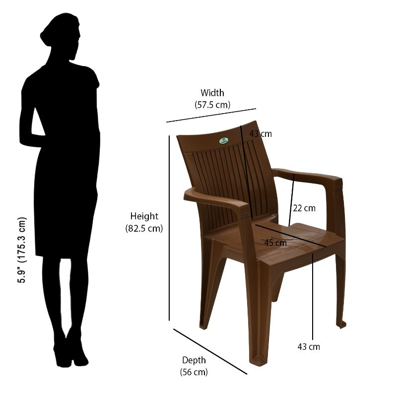 Nilkamal CHR2209 Plastic Arm Chair